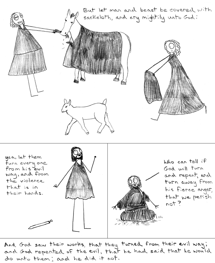 Just how much sackcloth did the Ninevites have lying around, anyway?